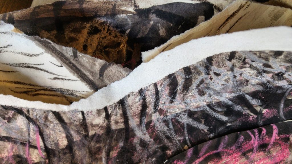 Abstract textile art piece
