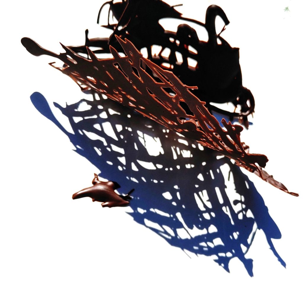 Abstract chocolate sculpture detail 1