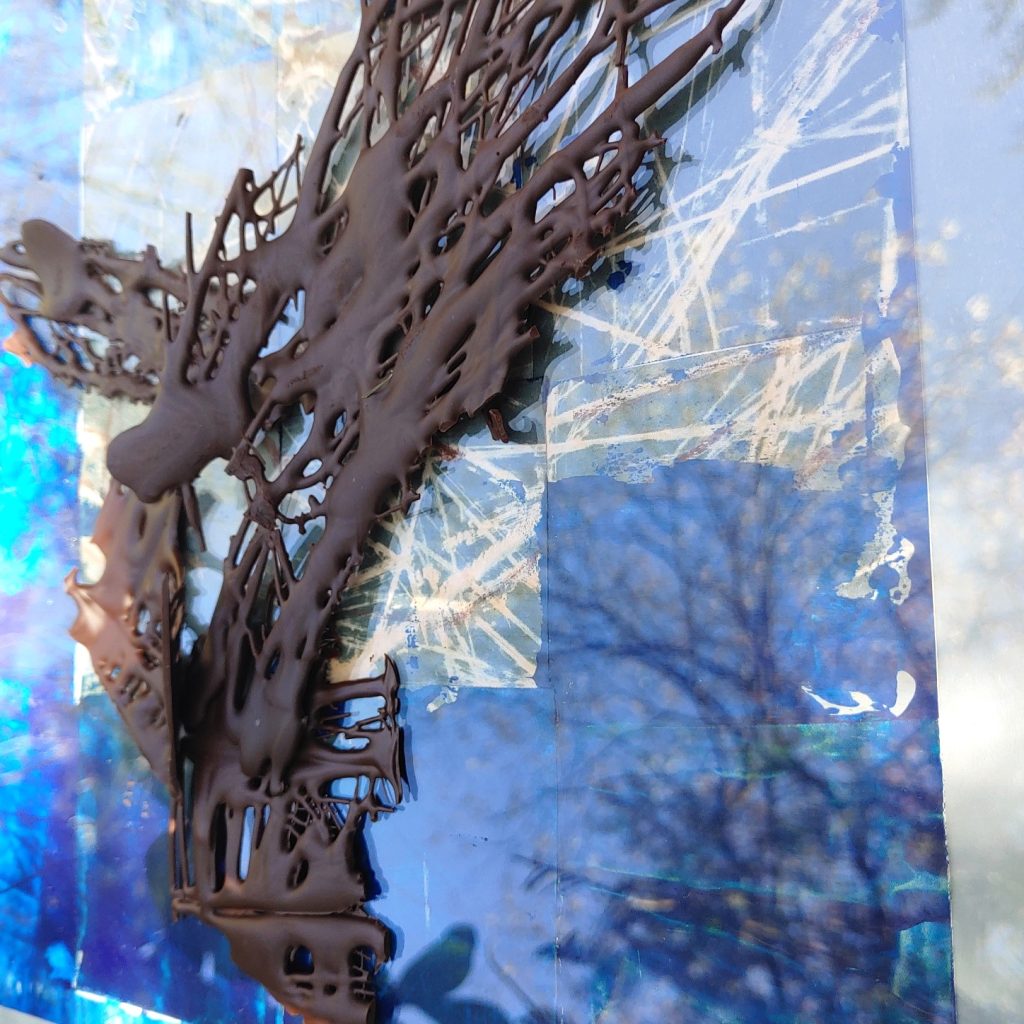 Abstract chocolate sculpture detail 2