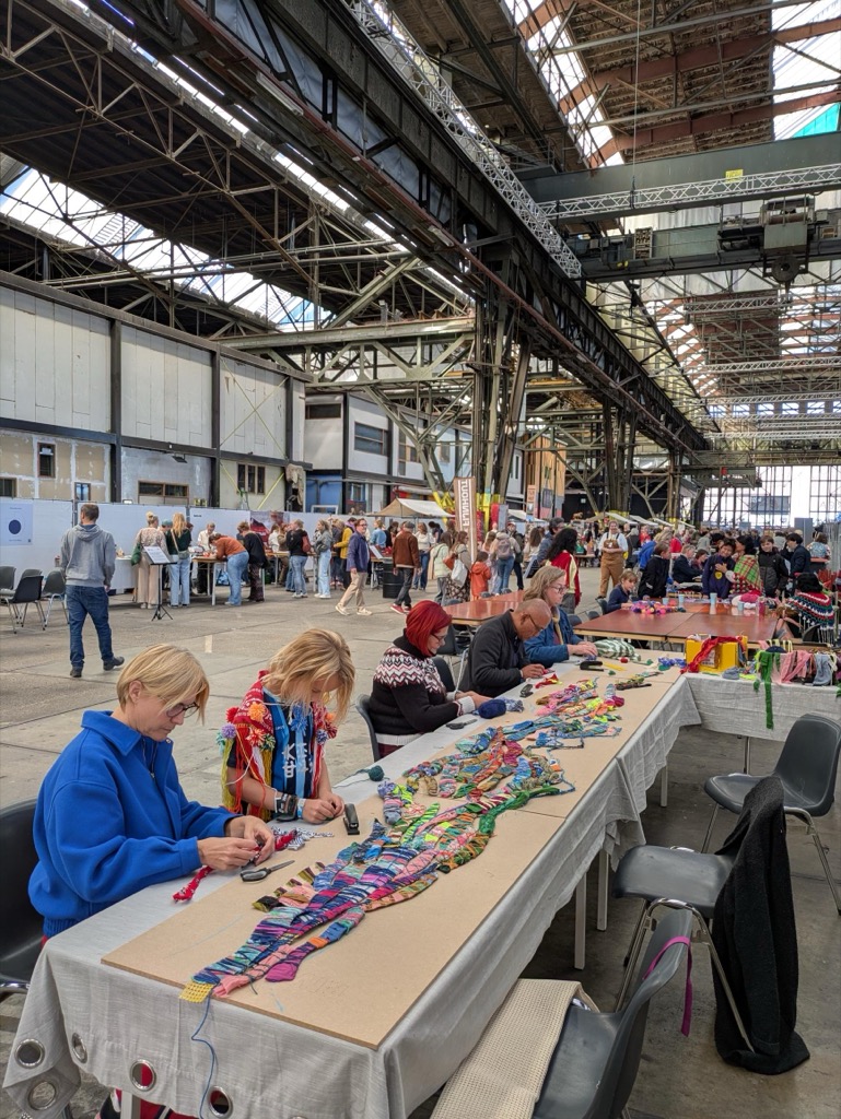 The river textile installation detail 2